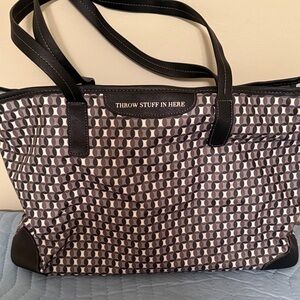 Stylish Black and White Tote Bag